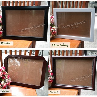 Khung bằng khen COMBO 4 cái cỡ A4 viền bản 3cm (ảnh thật shop chụp)