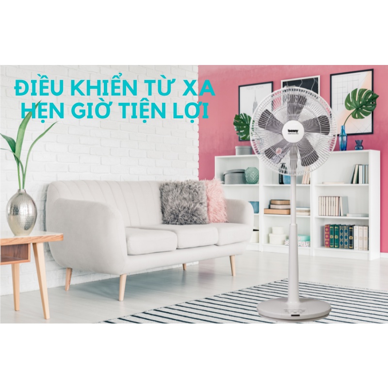 Quạt Lửng Benny BF-35DC - Màu Trắng - Hàng Chính Hãng - BF35DC / White / 22W / Cánh 35cm / Motor DC