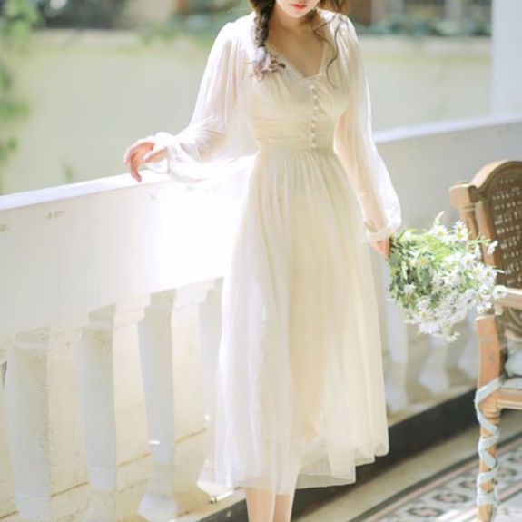 Váy Ulzzang công chúa cổ tích phong cách Hàn Quốc