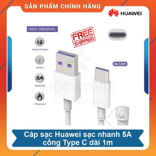 Bộ sạc cáp siêu nhanh Huawei 5V-4.5A/2A22.5W, cáp Type C - Chính Hãng