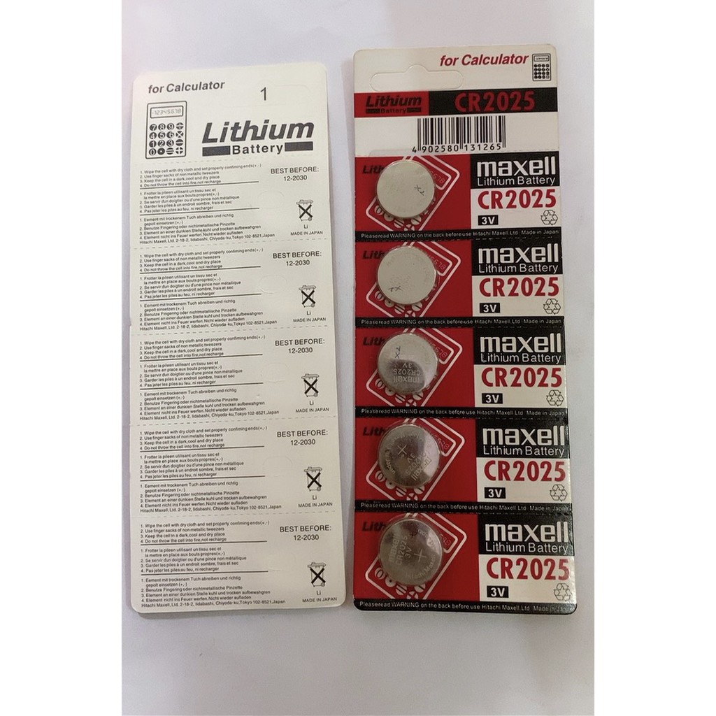 Vỉ 5 Viên Pin MAXELL CR2025 Lithium 3V