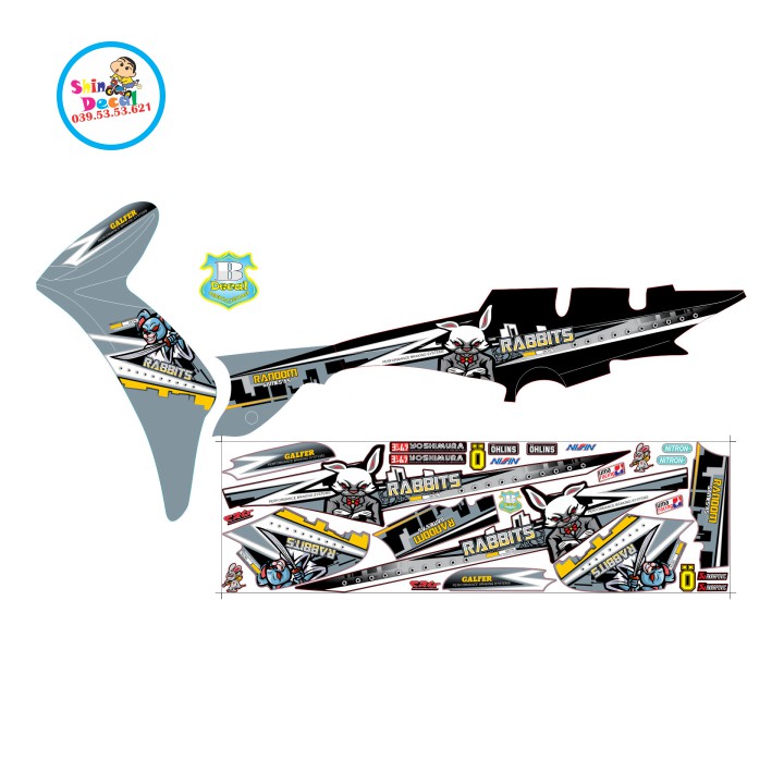 Tem xe elegant 50 2016 thỏ