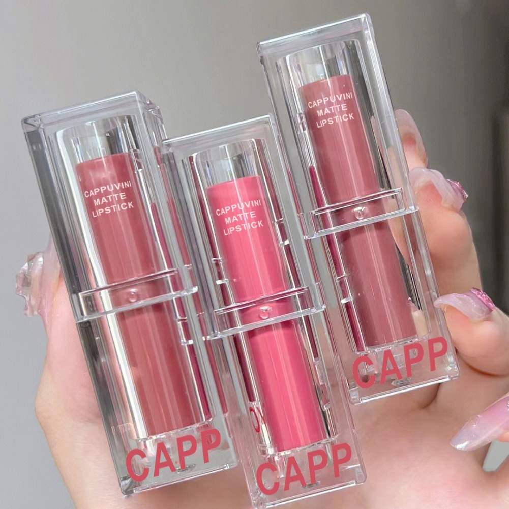 Còn Hàng Cappuvini Dưỡng Ẩm Matte Nhung Sương Không Dễ Decolorize Son Môi Cá Tuyết