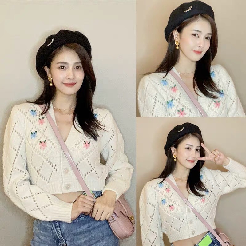 Áo croptop len Bạch Lộc