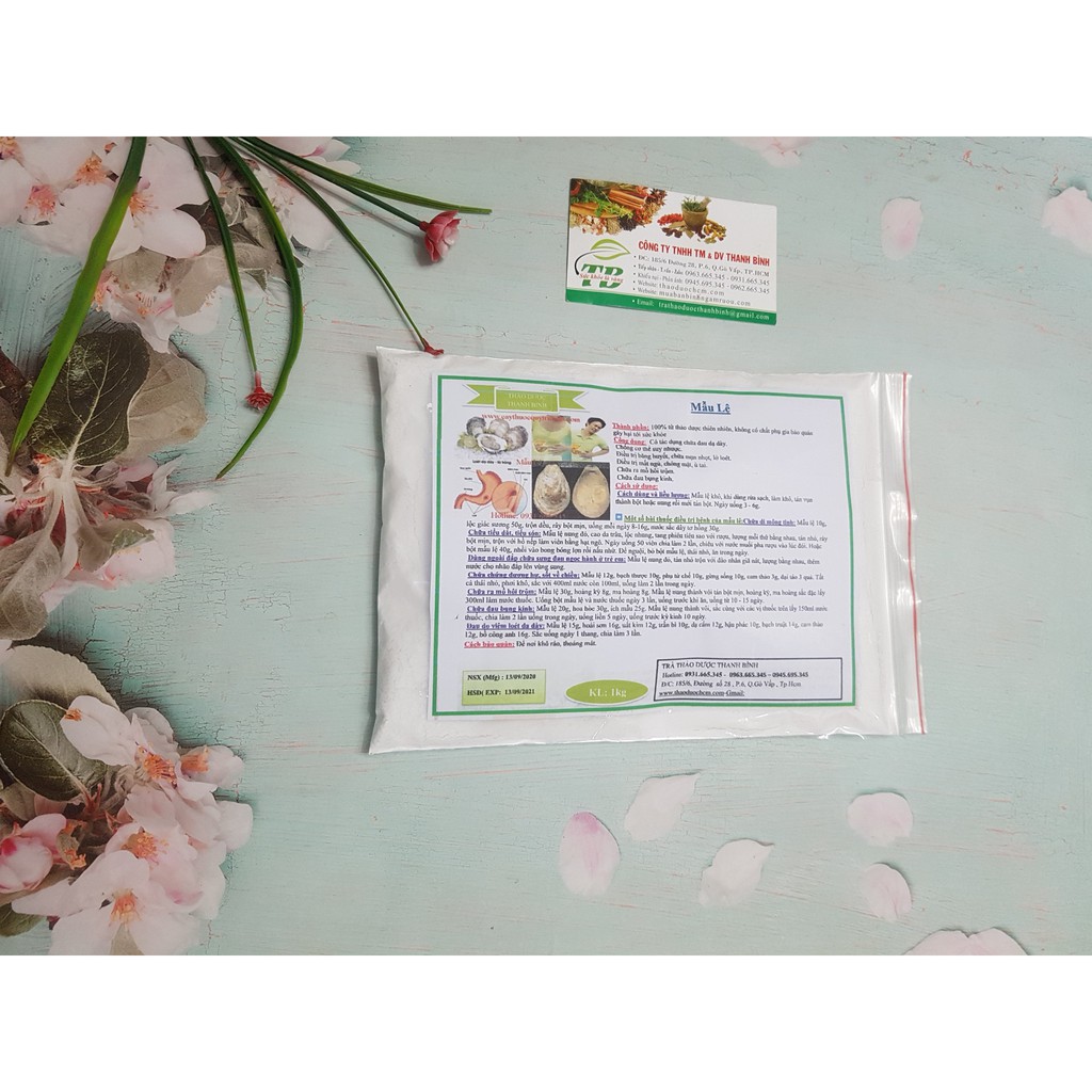 Mẫu Lệ 500g (Vỏ Hàu Khô) - Dạng Bột Nguyên Chất 100%
