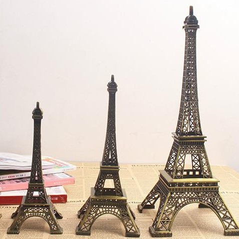 [ GIÁ SIÊU RẺ  ] Tháp Eiffel Hợp Kim Mạ Đồng Cỡ Đại 32cm