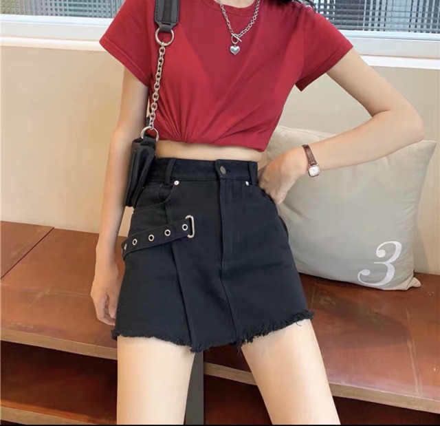Quần SHORT KAKI giả váy KÈM KHOEN