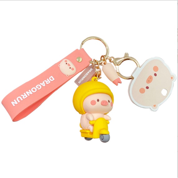 Móc Khóa Đẹp Hình Heo Cute phụ kiện Túi Xách dễ thương -Minkey