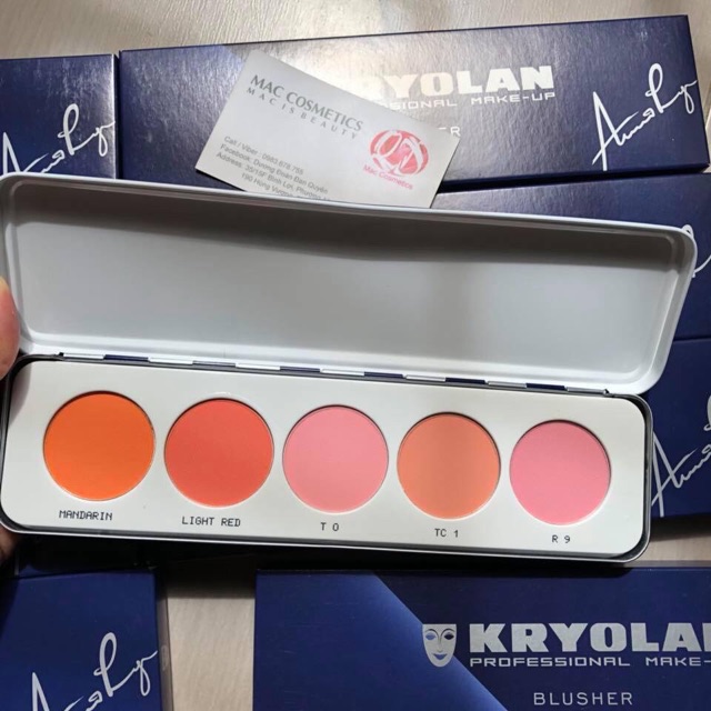 Bảng má Kryolan Blush 5 ô