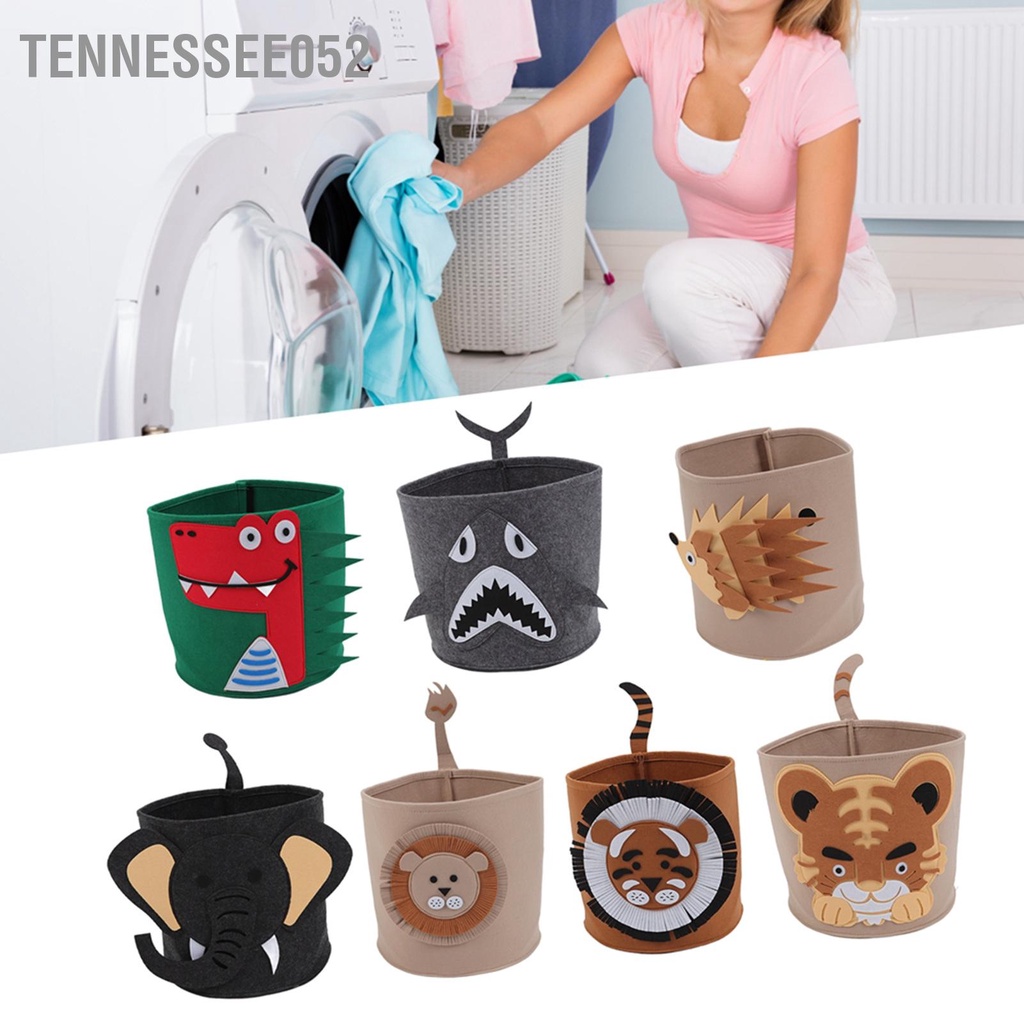 Tennessee052 Đồ giặt bông Dày dày Phim hoạt hình Động vật chơi trẻ em gia đình Mảnh vụn Gia dụng Thùng đựng quần áo bẩn 30x27cm