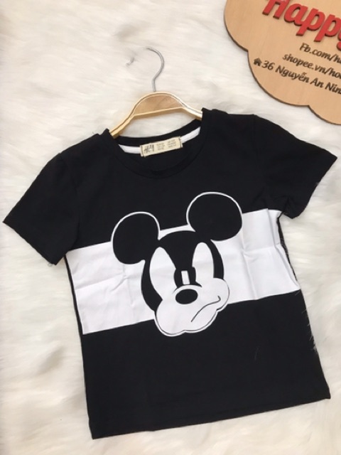 Áo cộc HM siêu nhân, mickey đen 1-10Y (có ảnh thật)