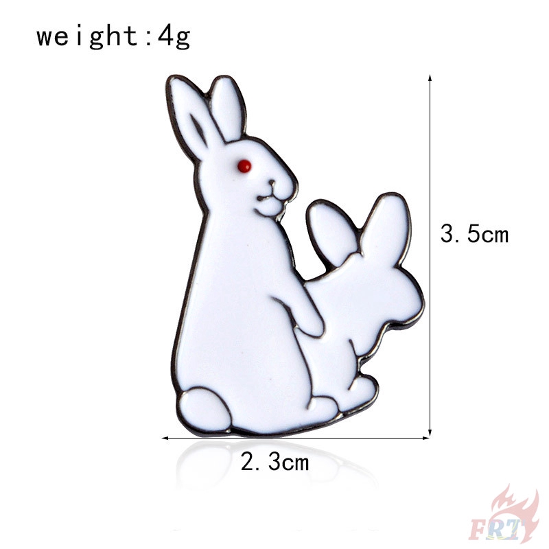 Trâm cài áo hình thỏ con hư hỏng bằng kim loại thời trang phong cách punk