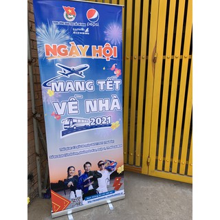Khung Standee cuốn banner nhôm loại thường 80x180cm hoặc 80x200cm