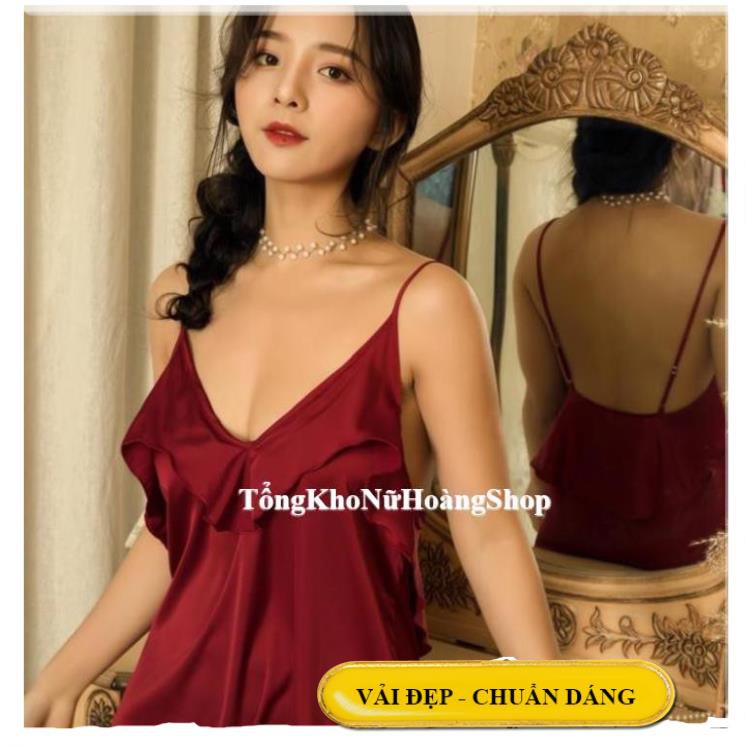 [Siêu Phẩm 2021 - Sang - Xịn]Váy ngủ sexy đắp bèo lụa satin cao cấp - đầm ngủ sexy lụa B1014 | BigBuy360 - bigbuy360.vn