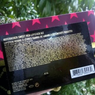 [Tách set] Son MAC mini Nutcracker sweet RED lipstick kit