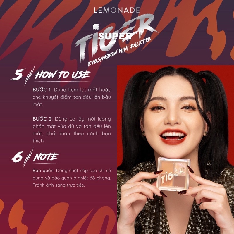 Phấn mắt Lemonade Super Tiger Eyeshadow 8.8g