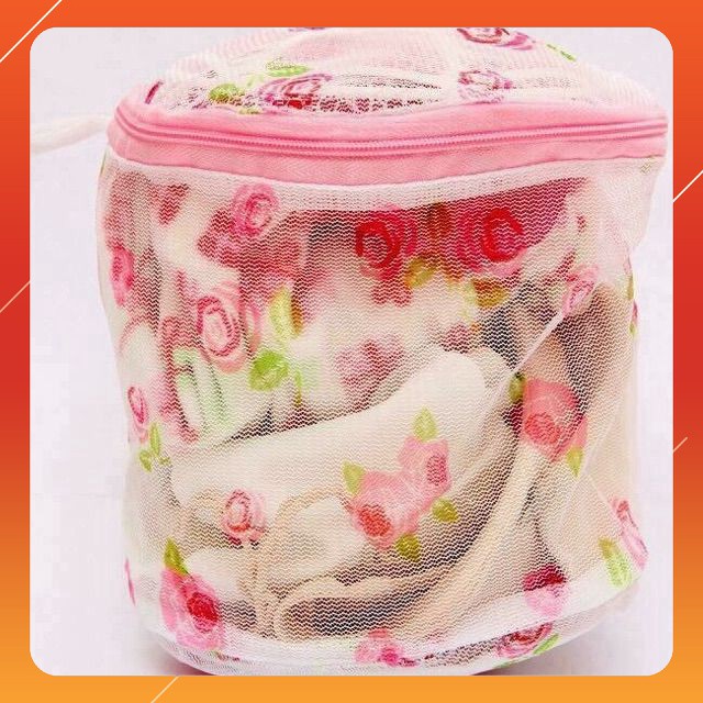 Túi giặt đồ lót máy giặt có khóa kéo và gọng nhựa