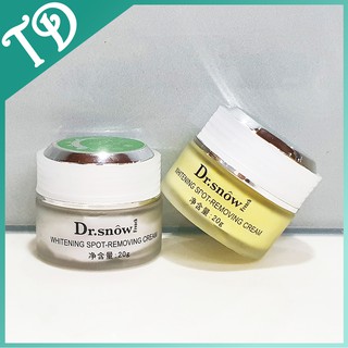 COMBO vỗ bong Dr Snow ngày và đêm, làm mờ nám tàn nhang và dưỡng trắng da, mỹ phẩm Dr snow.