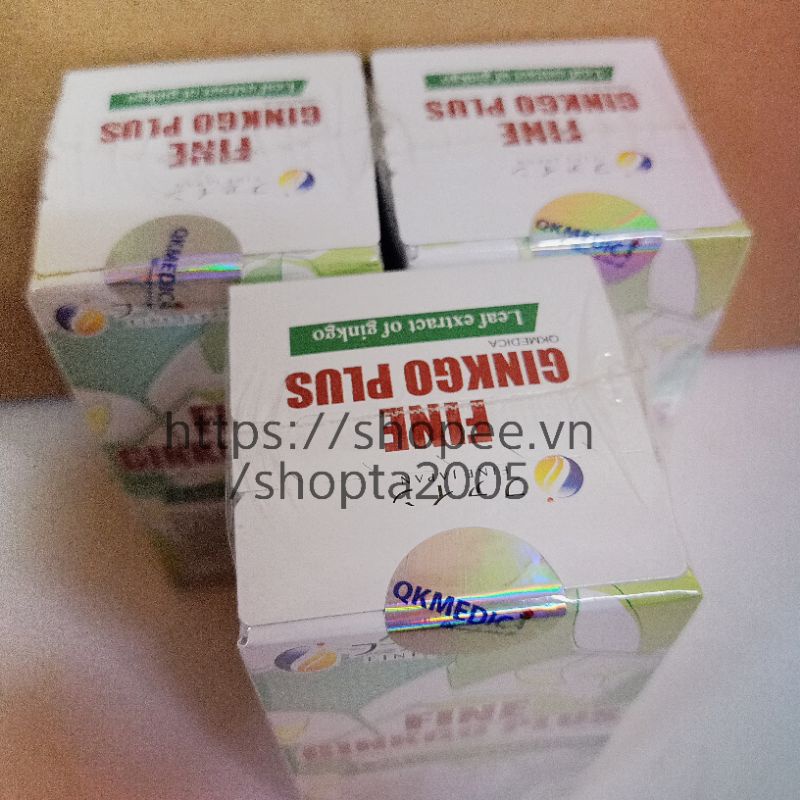 0Fine Ginkgo Plus giảm stress, tăng trí nhớ, cải thiện chứng đau đầu, mất ngủ.