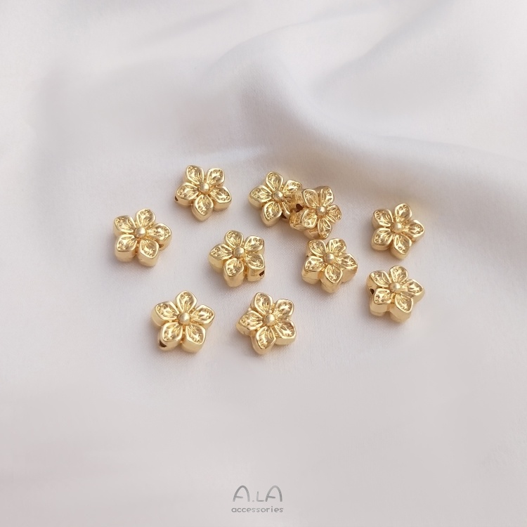 Hạt Cườm Đồng 14K Nhiều Màu Sắc Dùng Làm Trang Sức diy