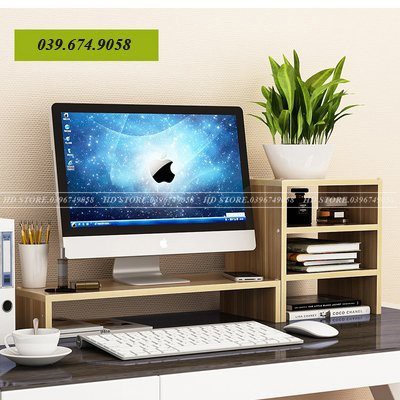 [Mã LIFE20KALL giảm 10% đơn 50K]  KỆ ĐỂ MÁY TÍNH kèm KỆ SÁCH ĐỂ BÀN  LẮP GHÉP