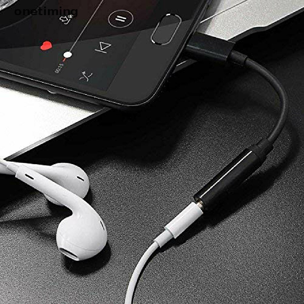 Otvn USB-C Type C Adapter Port to 3.5MM Aux Audio Jack Earphone Headphone Cable Jelly