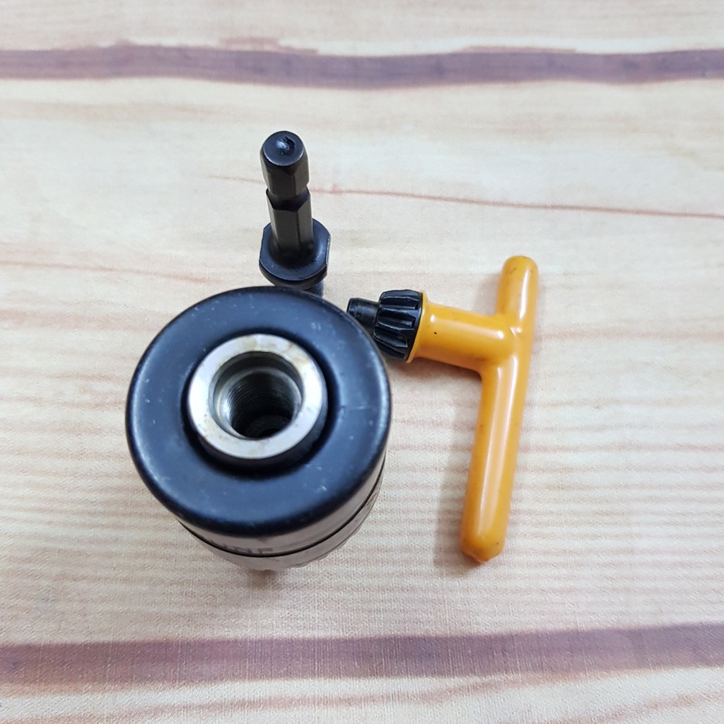 Bộ chuyển đổi đầu cặp mũi khoan 1.5-10mm khóa tay măng ranh cho máy bắn vít chân 6.35mm