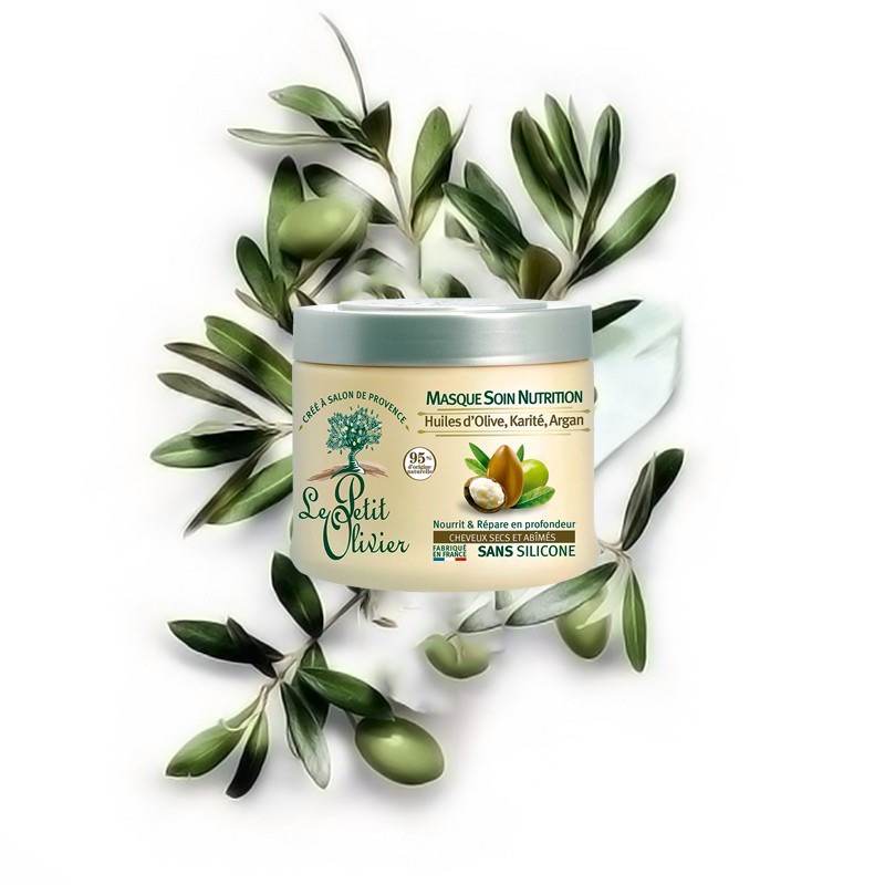 Kem ủ tóc phục hồi tóc hư tổn chiết xuất Dầu Argan, Bơ Hạt Mỡ, Dầu Olive Le petit Olivier 330ml | BigBuy360 - bigbuy360.vn