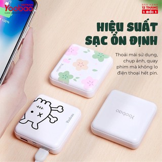 Sạc dự phòng mini dễ thương 10000mAh Yoobao M4 mini - Sạc đồng thời 2 cổng - Hàng phân phối chính hãng