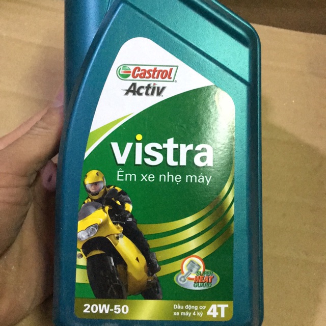 Dầu nhớt xe máy  castrol vistra , Dầu xe máy vistra xe số