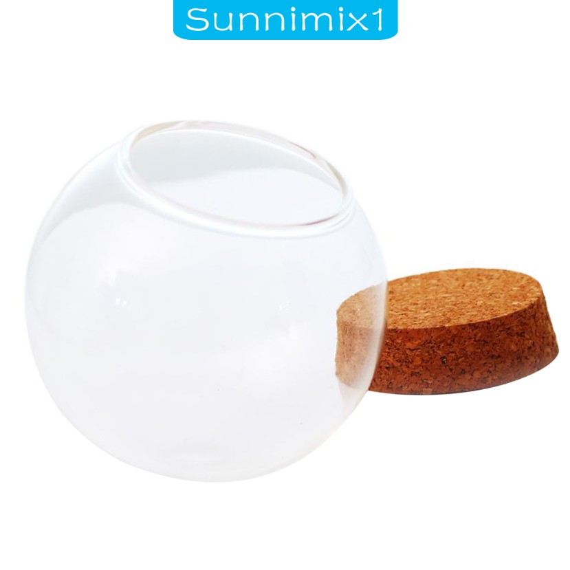 [SUNNIMIX1] 3Piece Glass Cloche Dome Cover Terrarium Container Mini Display Bell Jar W/ Cork