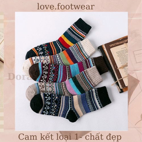 SET TẤT THỔ CẨM 5 ĐÔI M18 XINH XẮN