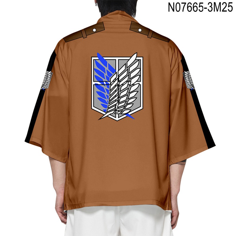 Áo Choàng Ngủ Kimono Levi Ackerman Eren Jaeger Mặc Ngủ Hóa Trang Haori