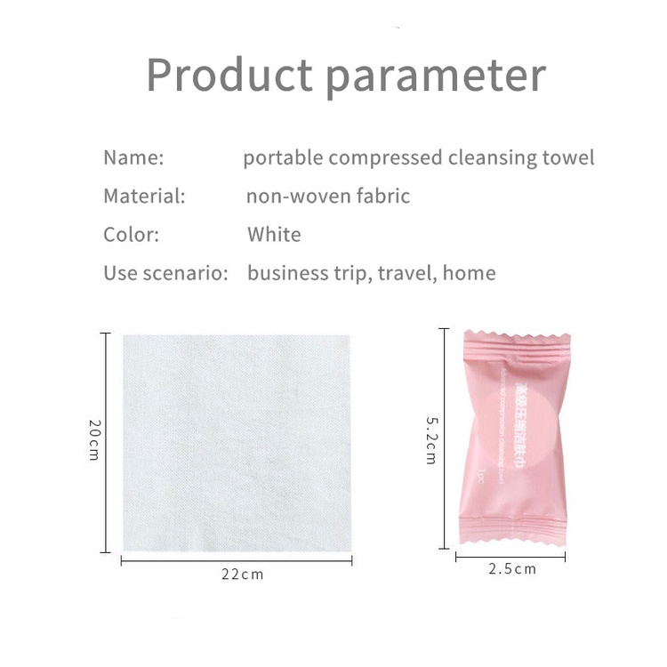 Khăn Giấy Nén Dạng Viên Kẹo Rất Tiện Khi Đi Du Lịch, Đi Chơi, Đi Làm, Đi Học (Set 10 Khăn)