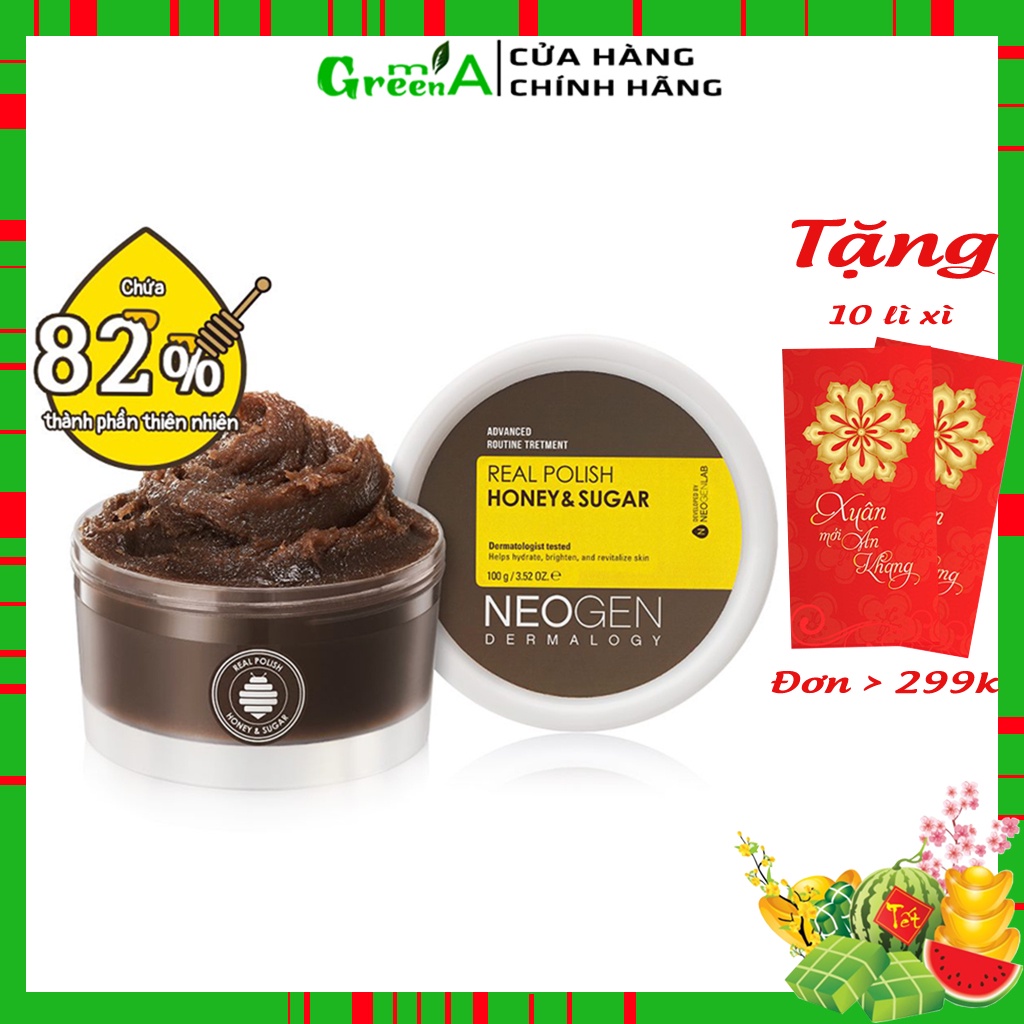 Tẩy Tế Bào Chết Neogen Tẩy Da Chết Mật Ong Đường Đen NEOGEN REAL POLISH HONEY SUGAR 100gr [NHẬP KHẨU CHÍNH HÃNG]