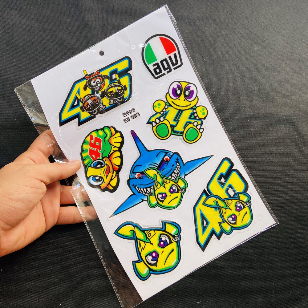 TẤM TEM DẬP NỔI NHIỀU LOGO CÁC HÃNG XE MẪU KTM, PIRELI, PUMA, MOTUL...TRANG TRÍ XE SIÊU CHẤT