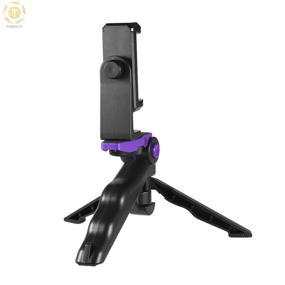 Shipped within 12 hours】 Universal Mini Phone Tripod Stand Handheld Grip Stabilizer with Adjustable Smartphone Clip Holder Bracket for iPhone 7 Plus/7/6/6 Plus/6s/ for Samsung Galaxy S7/S6 Stabilizer [TO]