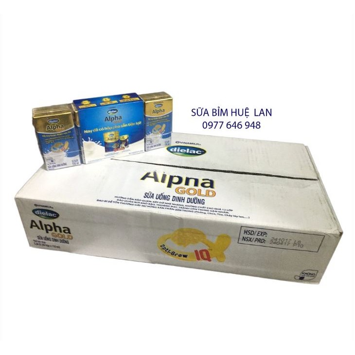 Sữa bột pha sẵn Dielac Alpha Gold hộp 110ml (thùng 48 hộp) Date moi