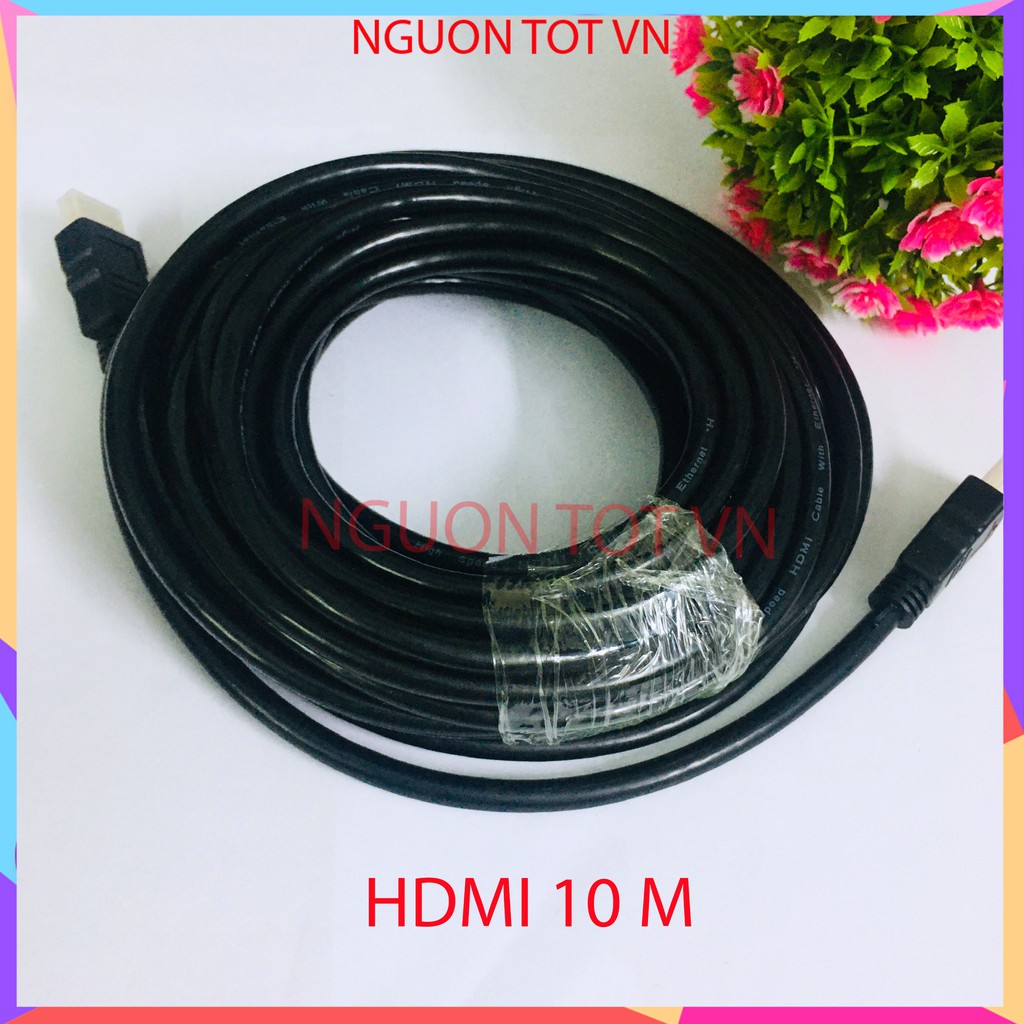 Dây Cáp HDMI tròn loại tốt 10m chuẩn hình ảnh 2k, 3D, Ultra HD