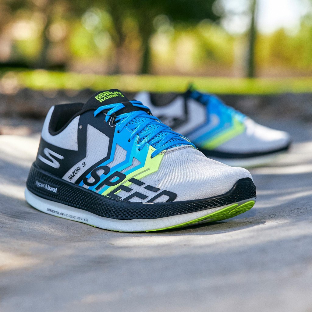 Giày chạy bộ skechers gorun razor 3 chính hãng màu trắng