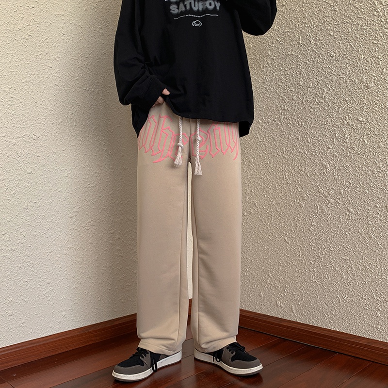 NRVP Quần Thể Thao Nữ Ống Rộng Phong Cách Đường Phố Hàn Quốc Mới