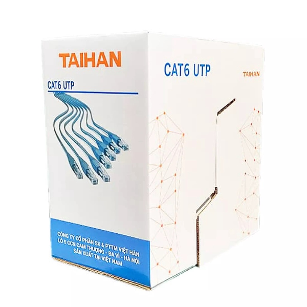 Cuộn dây cáp mạng UTP CAT6 CCA Việt Hàn dài 305m, dây cáp mạng CAT6 CCA Việt Hàn dài 305m