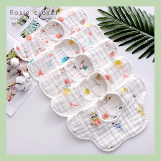 [MẪU MỚI 2021] Yếm cổ 2 mặt xoay 360 độ chất liệu vải xô 8 lớp dày dặn siêu thấm hút