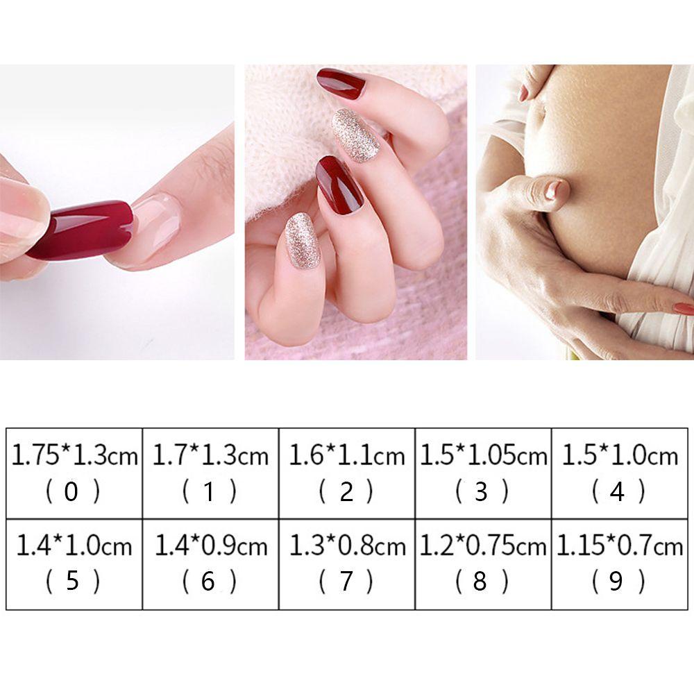 EUCA Bộ 24 Móng Tay Giả Ngắn Đính Kim Tuyến Lấp Lánh