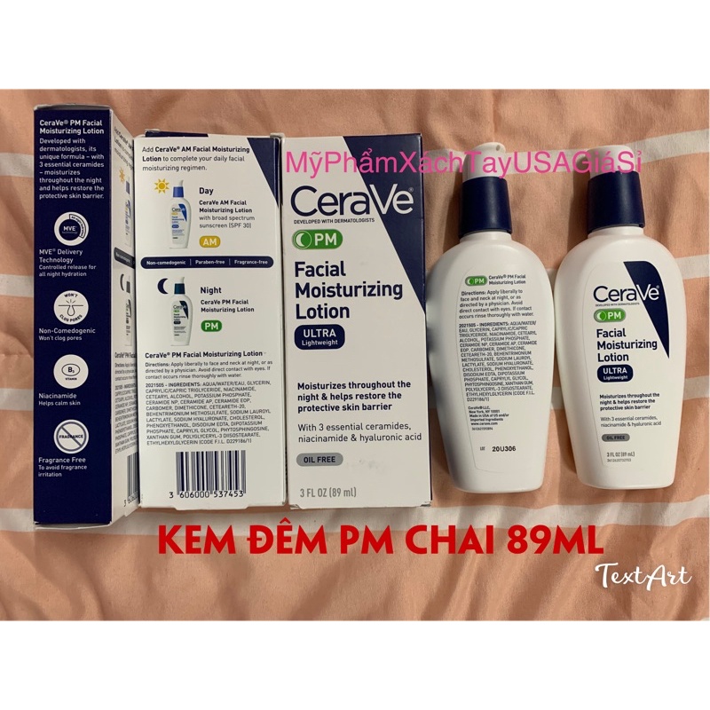 Kem dưỡng da ban đêm CeraVe Facial Moisturizing Lotion PM 4% Niacinamide