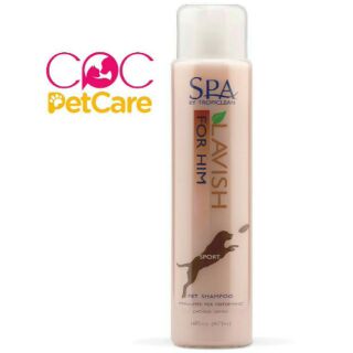 Tropiclean Spa For Him Shampoo 16z, 16oz  Dầu tắm mùi hương nam tính mạnh mẽ Dùng được cho chó và mèo