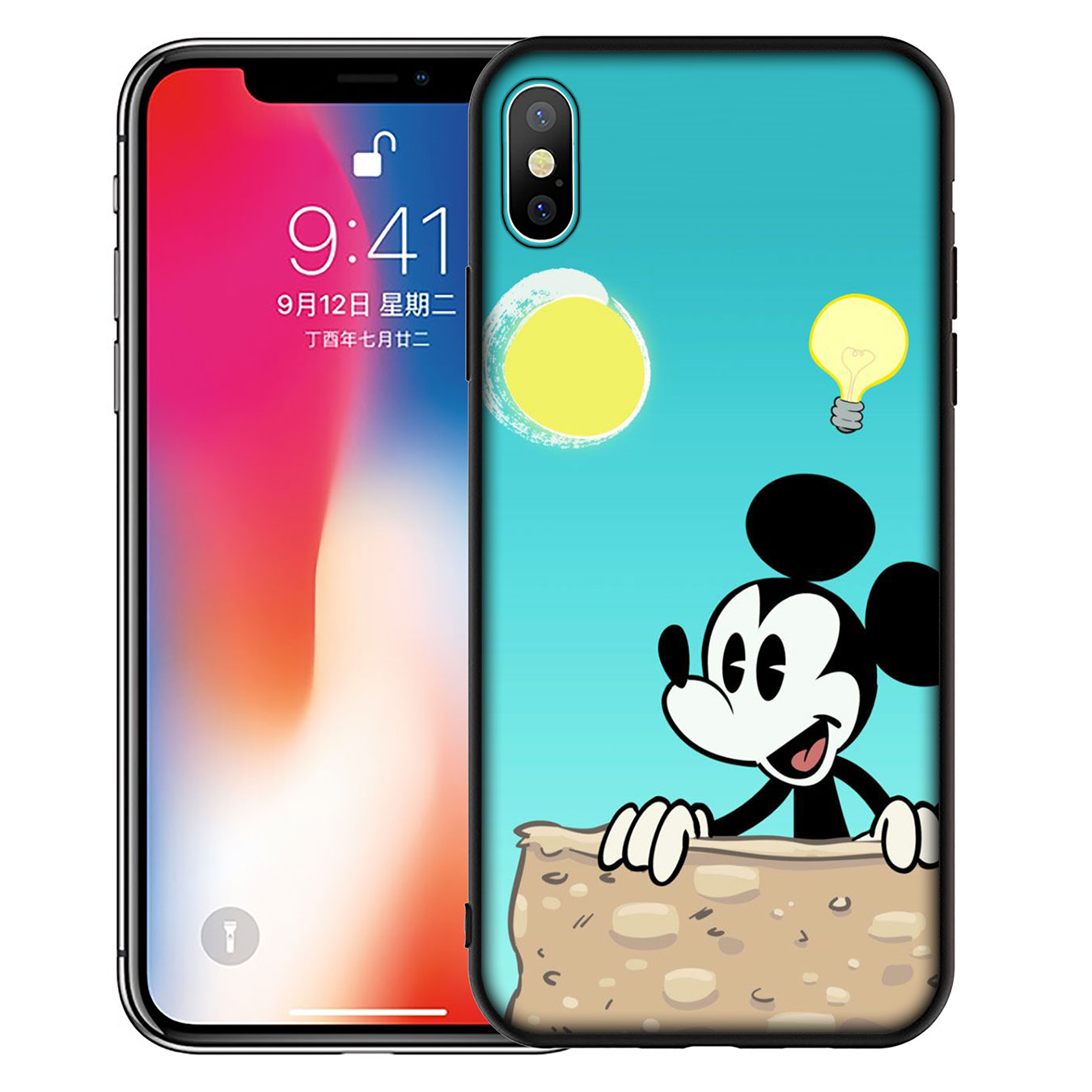 Ốp Điện Thoại Silicon Mềm Hình Chuột Mickey Màu Đỏ Cho Huawei P30 Pro Lite Y6 Y7 Y9 Prime 2019 2018 Y9Prime