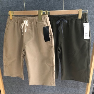 Quần short lưng thun ngang gối