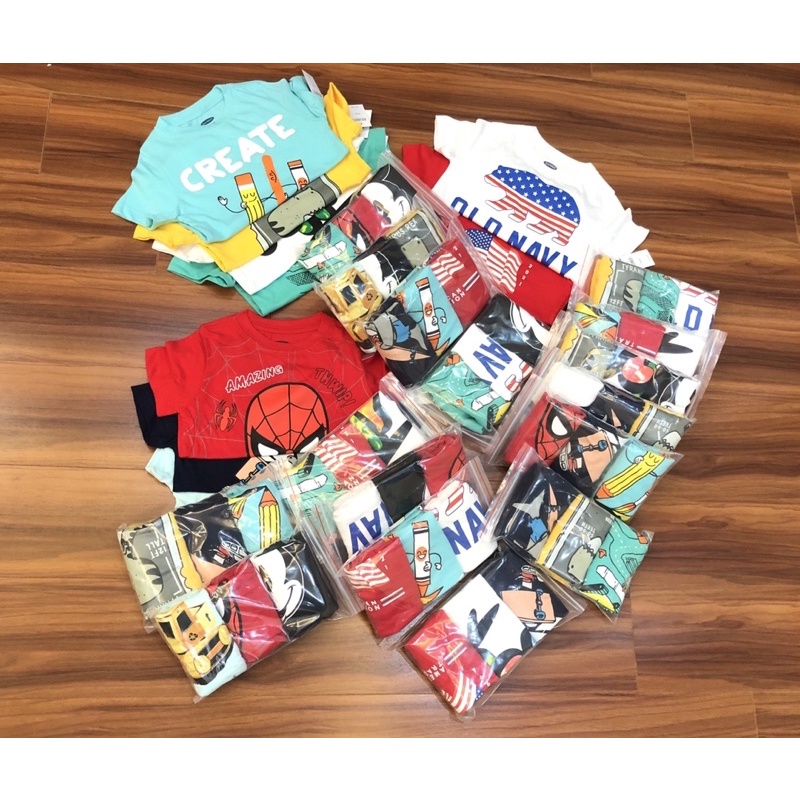 Áo thun cotton Oldnavy bé trai vnxk size từ 2 - 6 tuổi