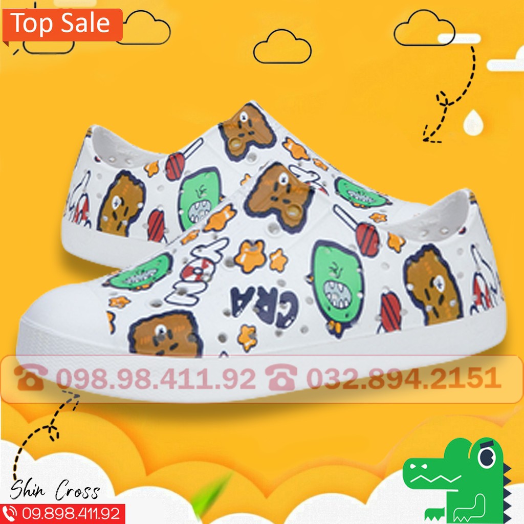 giày native cho béFREESHIPgiày native cho bé các chú gấu ngộ nghĩnh NAITVE123  tặng thêm 2 sticker